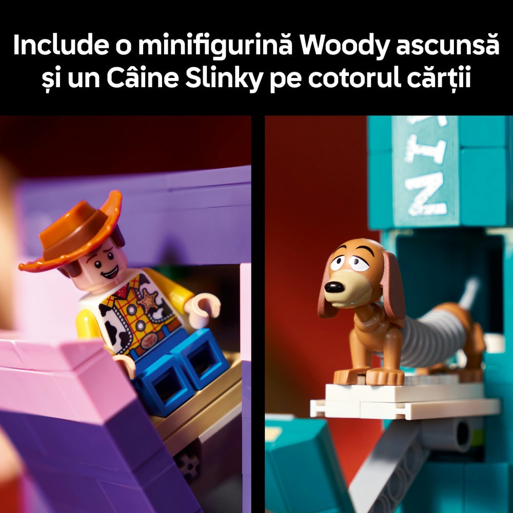 LEGO Disney: Pixar - Opritoare de carti Cainele Slinky din Povestea jucariilor 43301, 18 ani+, 1311 piese