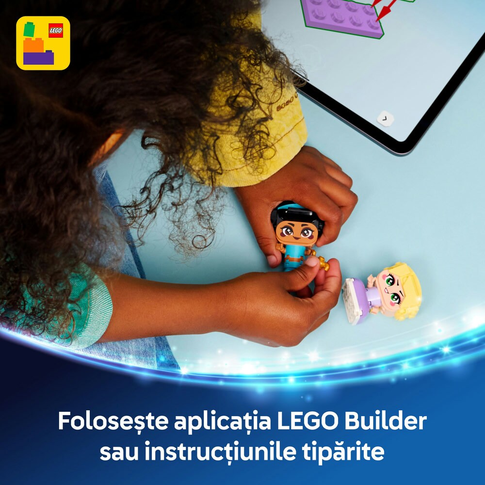 LEGO Disney Princess: Miniprintesele Jasmine si Rapunzel 43303, 5 ani+, 59 piese
