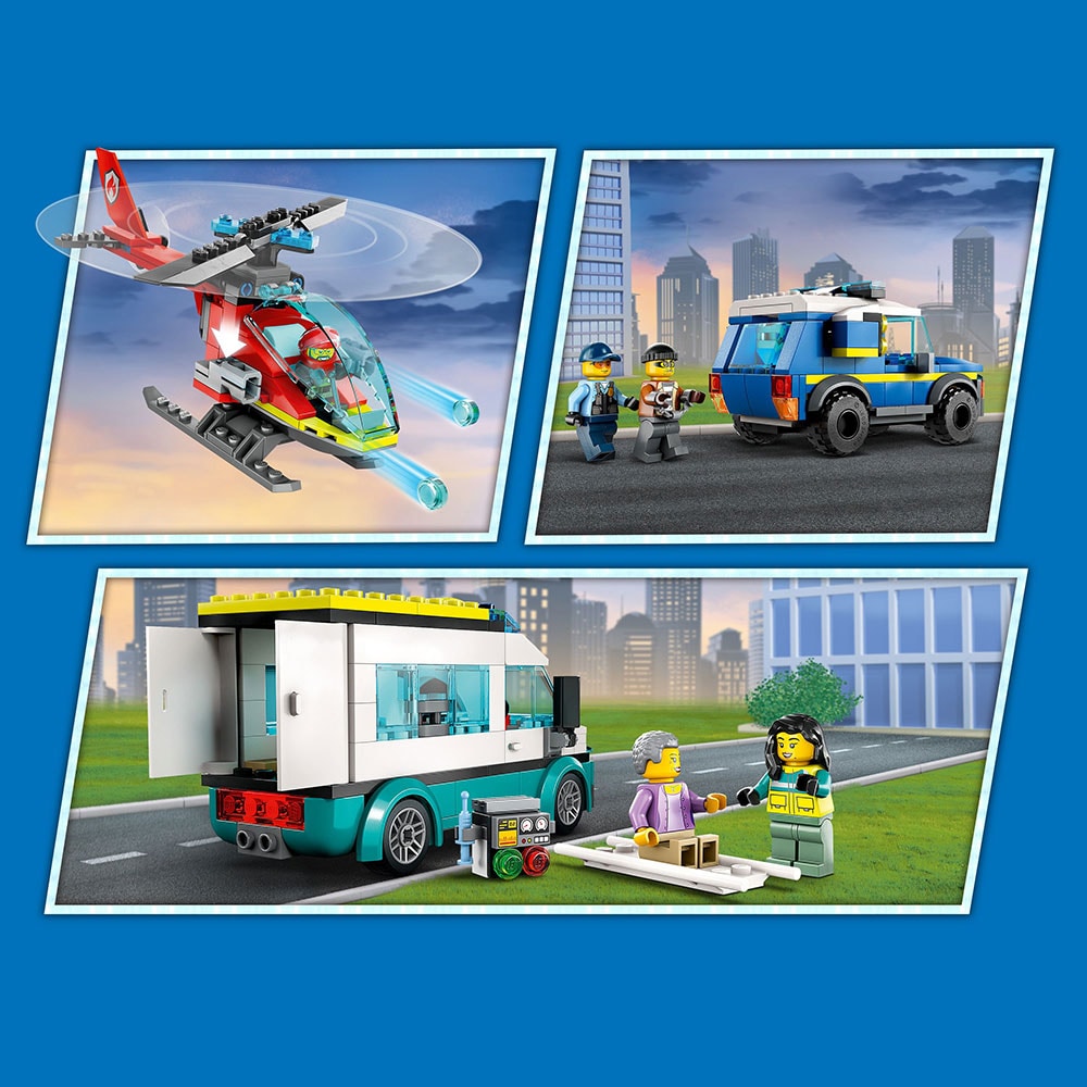 LEGO City: Centru pentru vehicule de urgenta 60371, 6 ani+, 706 piese