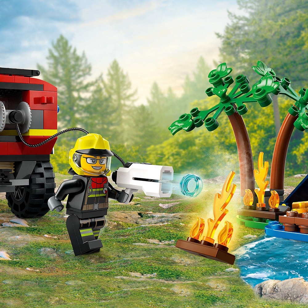 LEGO City: Camion 4x4 si barca de pompieri 60412, 5 ani+, 301 piese
