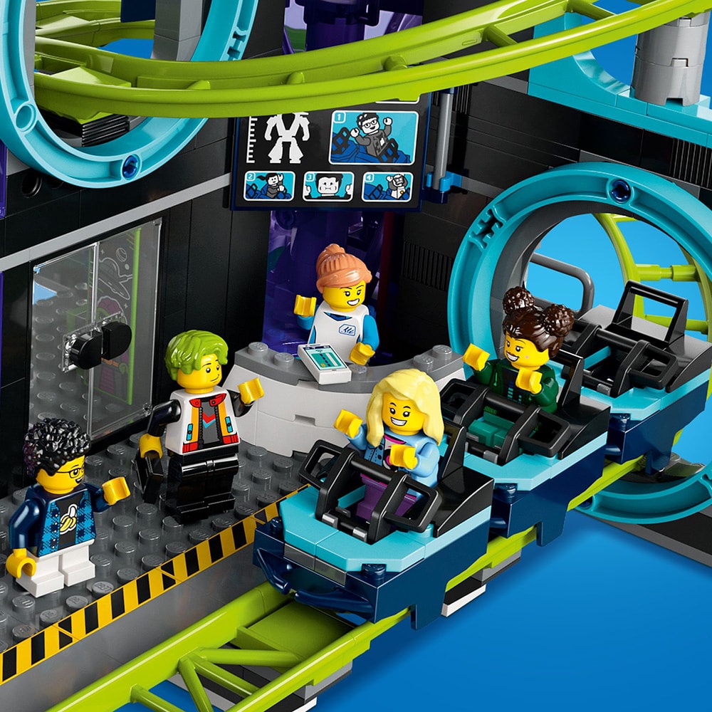 LEGO City: Parc cu roller-coaster Lumea Robotilor 60421, 8 ani+, 986 piese