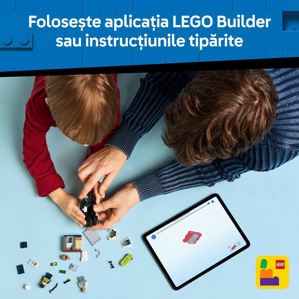 LEGO City: Urmarire cu motocicleta de politie 60455, 4 ani+, 65 piese