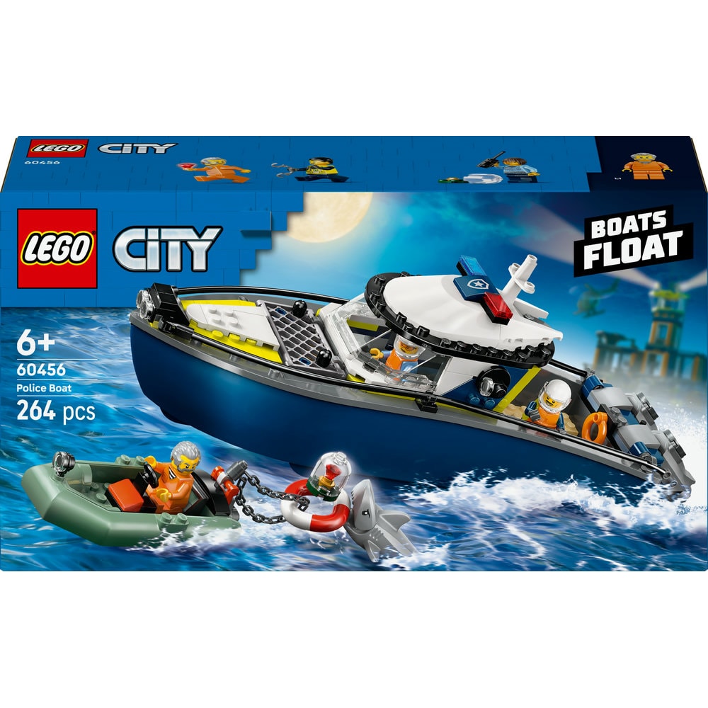LEGO City: Urmarire cu barca de politie 60456, 6 ani+, 264 piese