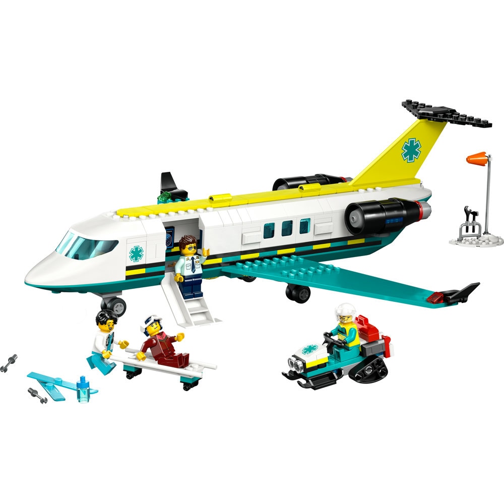 LEGO City: Avion-ambulanta pentru urgente 60465, 6 ani+, 403 piese