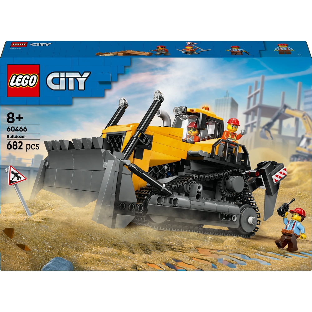 LEGO City: Buldozer galben 60466, 8 ani+, 682 piese