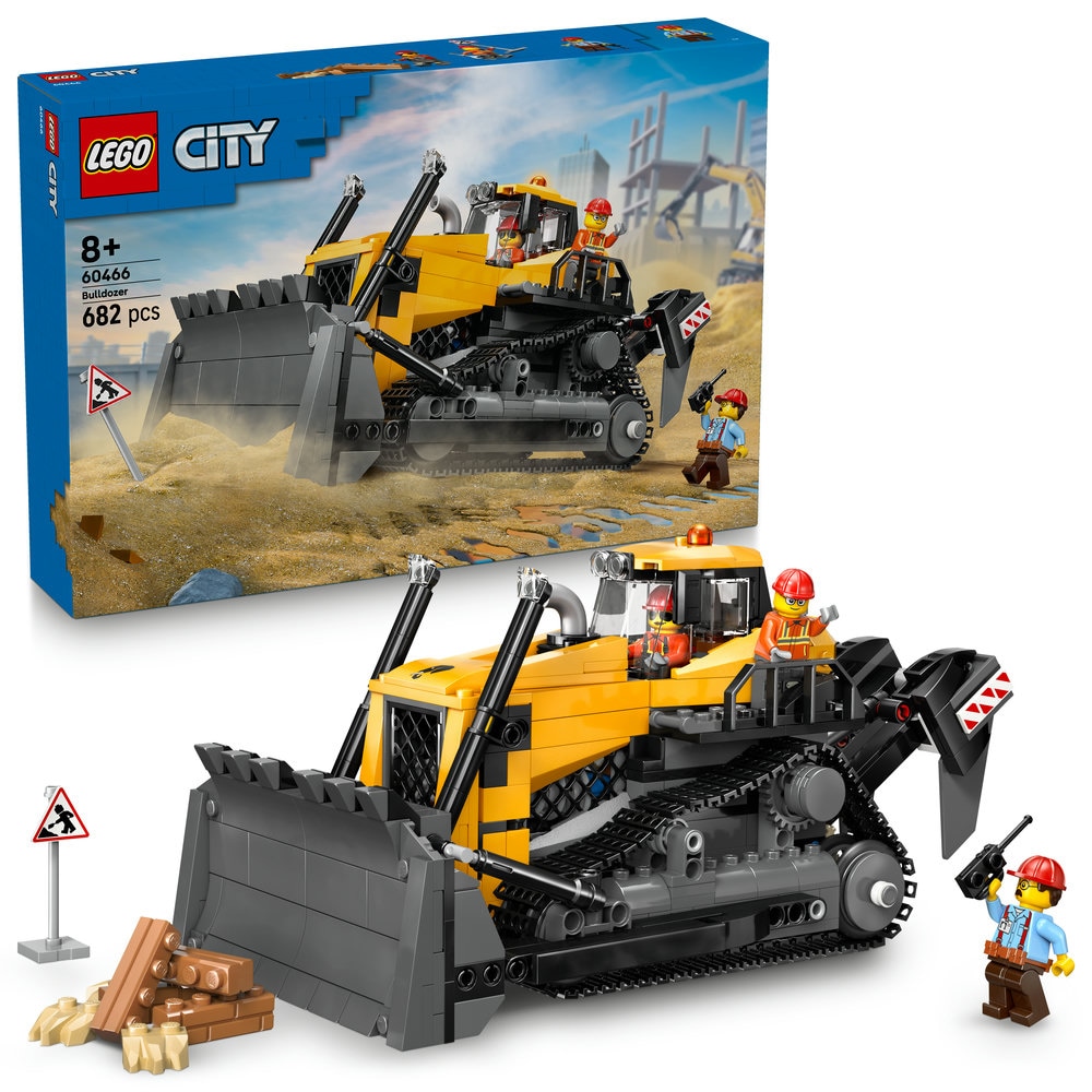 LEGO City: Buldozer galben 60466, 8 ani+, 682 piese