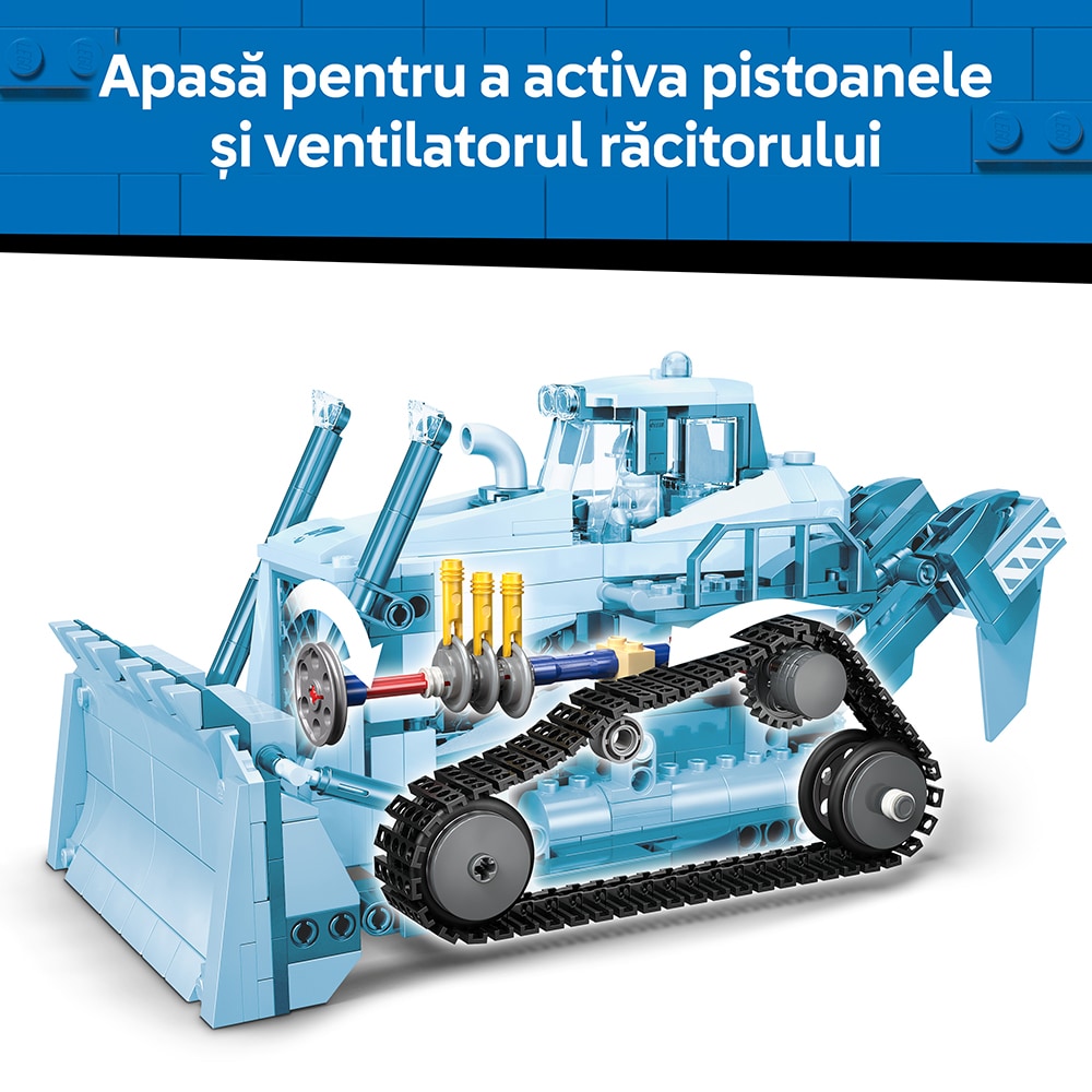 LEGO City: Buldozer galben 60466, 8 ani+, 682 piese