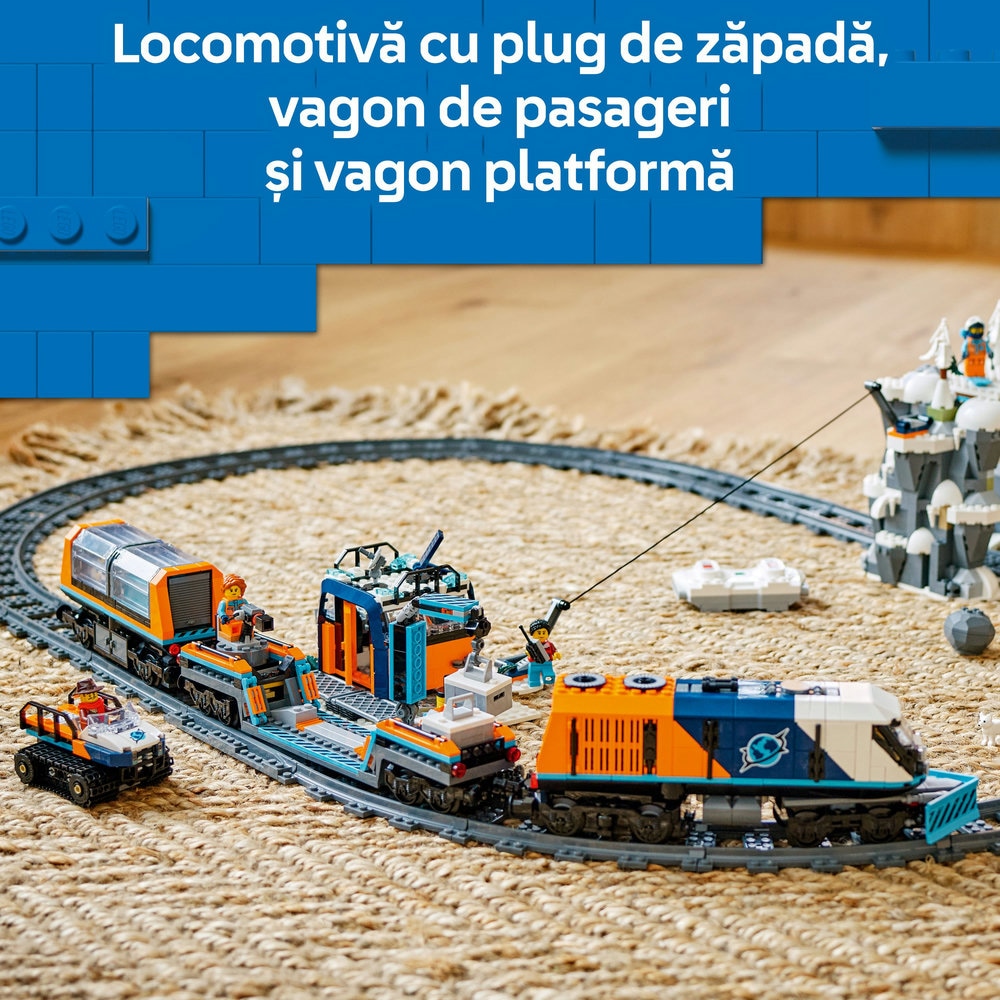 LEGO City: Trenul expres al exploratorilor spre Polul Arctic 60470, 7 ani+, 1517 piese