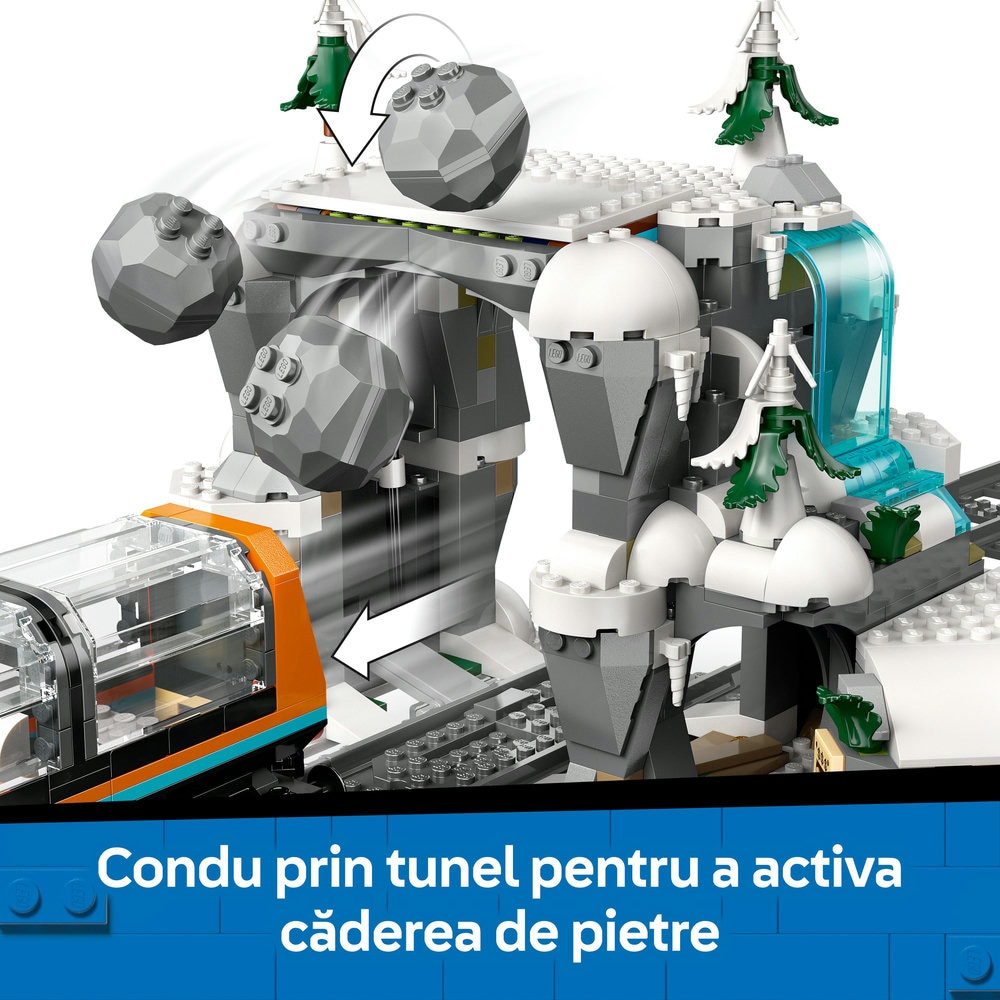 LEGO City: Trenul expres al exploratorilor spre Polul Arctic 60470, 7 ani+, 1517 piese