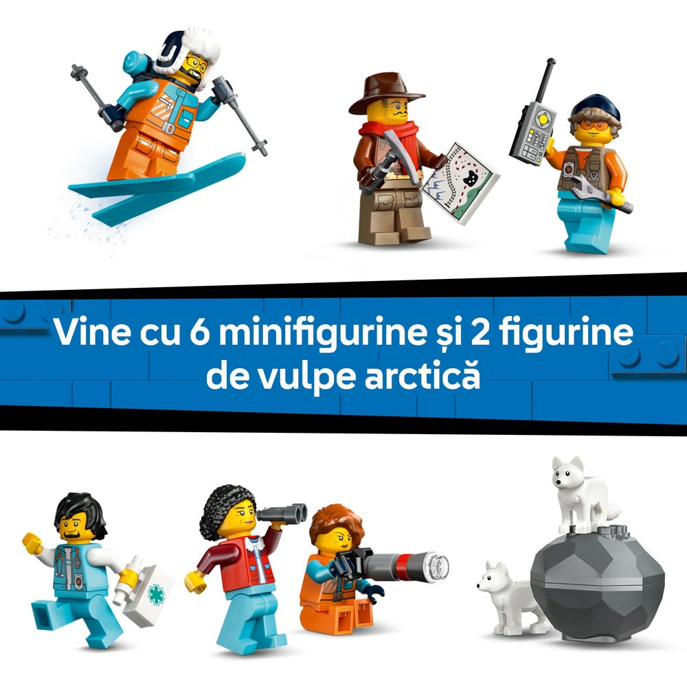 LEGO City: Trenul expres al exploratorilor spre Polul Arctic 60470, 7 ani+, 1517 piese