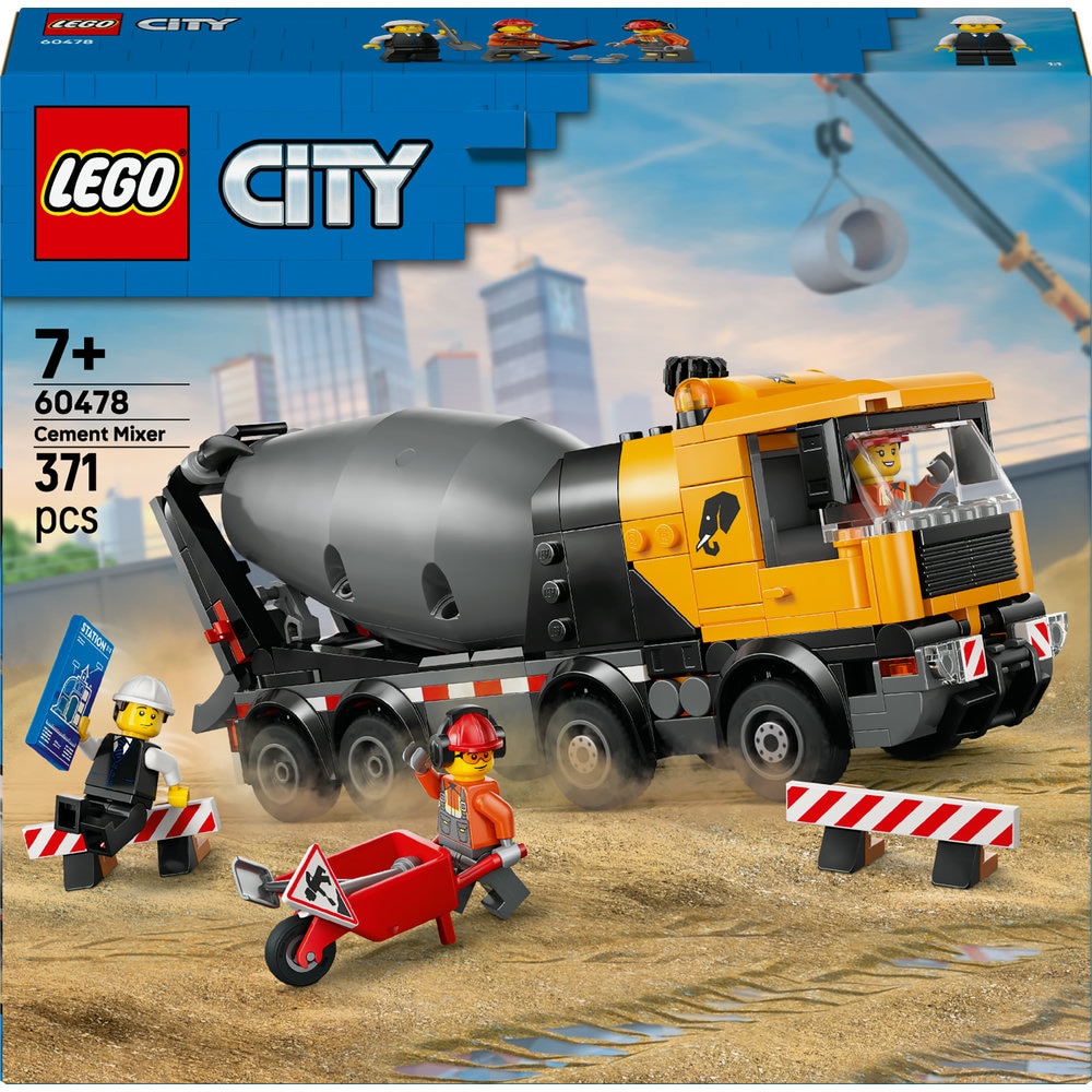 LEGO City: Autobetoniera 60478, 7 ani+, 371 piese
