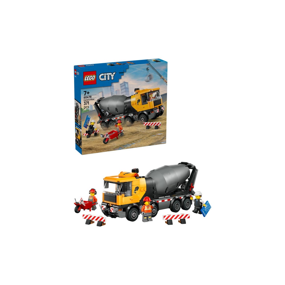 LEGO City: Autobetoniera 60478, 7 ani+, 371 piese