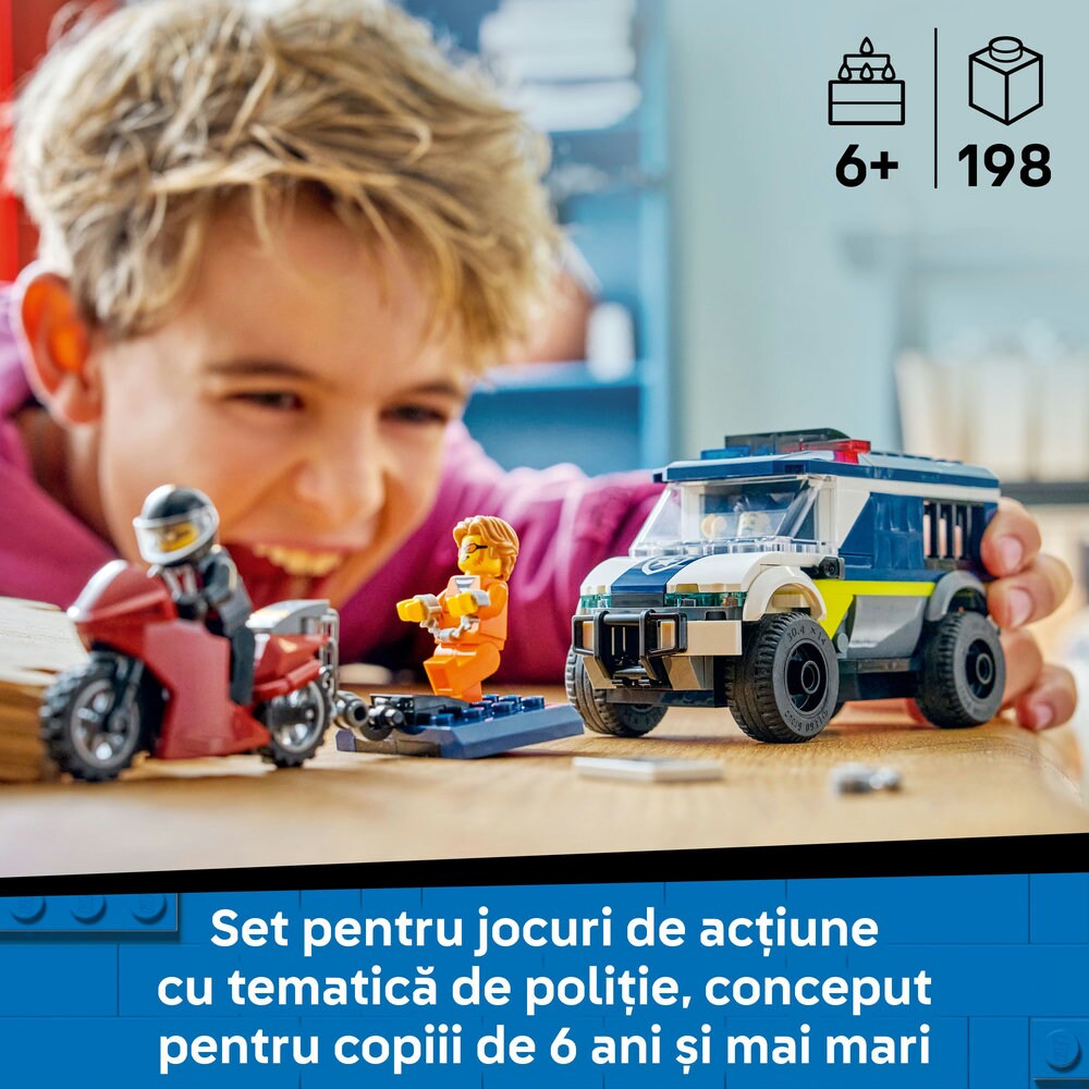 LEGO City: Duba pentru prizonieri a politiei 60479, 6 ani+, 198 piese