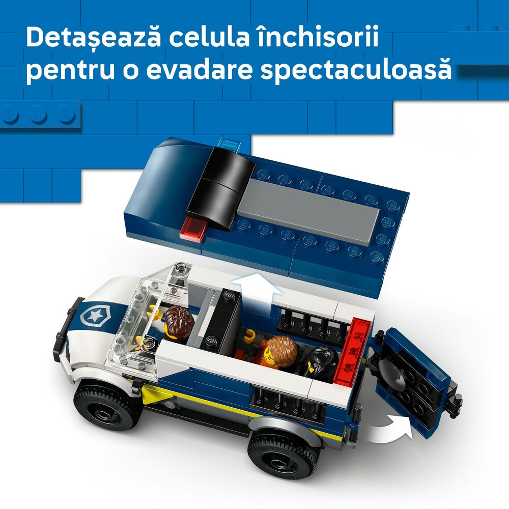 LEGO City: Duba pentru prizonieri a politiei 60479, 6 ani+, 198 piese