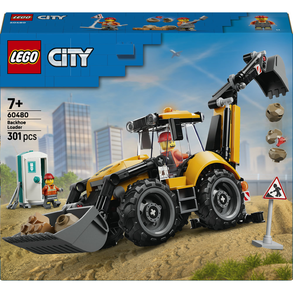 LEGO City: Buldoexcavator galben 60480, 7 ani+, 301 piese
