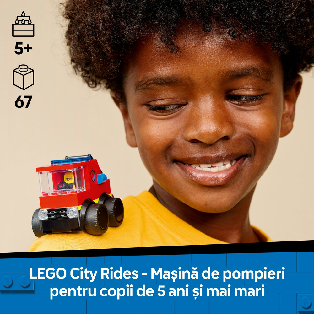 LEGO City: Vehicule Camioneta de pompieri 60482, 5 ani+, 67 piese