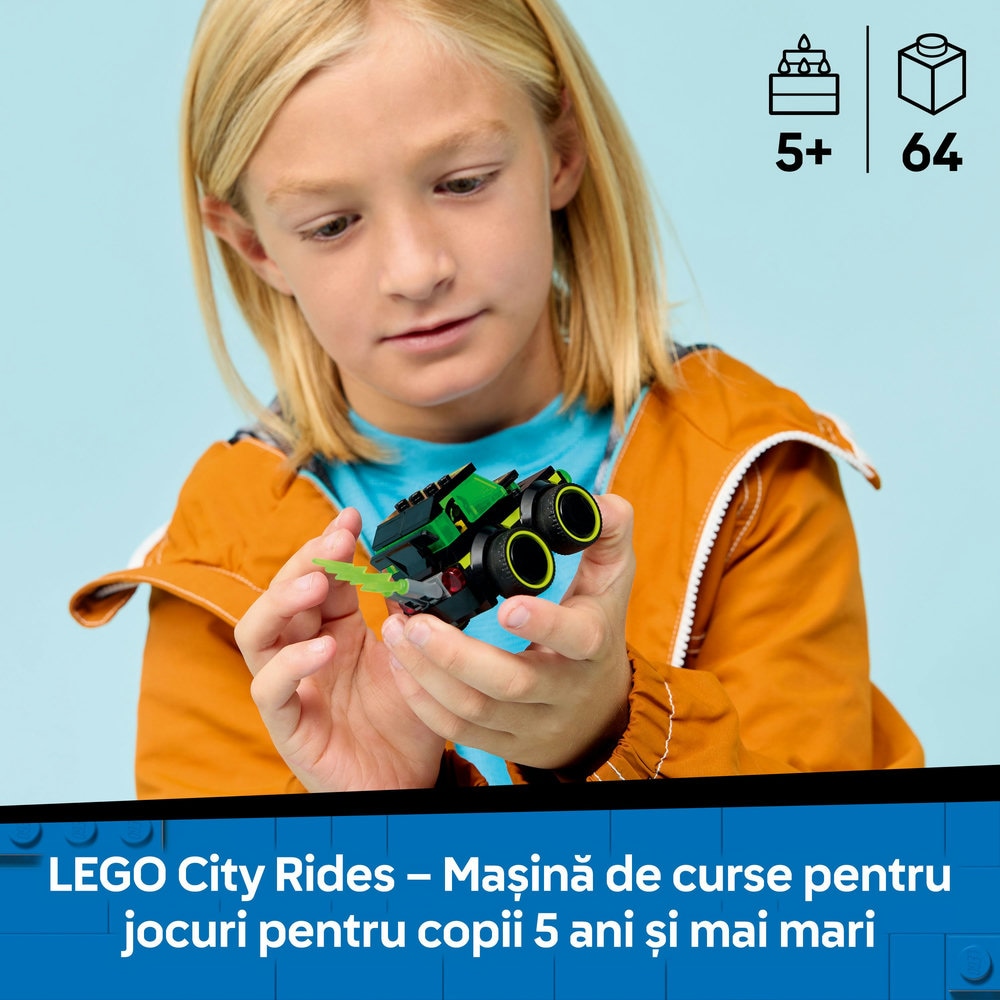 LEGO City: Vehicule  Masina de curse din jocuri video 60484, 5 ani+, 64 piese