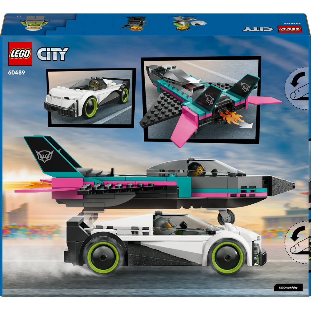 LEGO City: Avion cu reactie vs masina 60489, 6 ani+, 259 piese