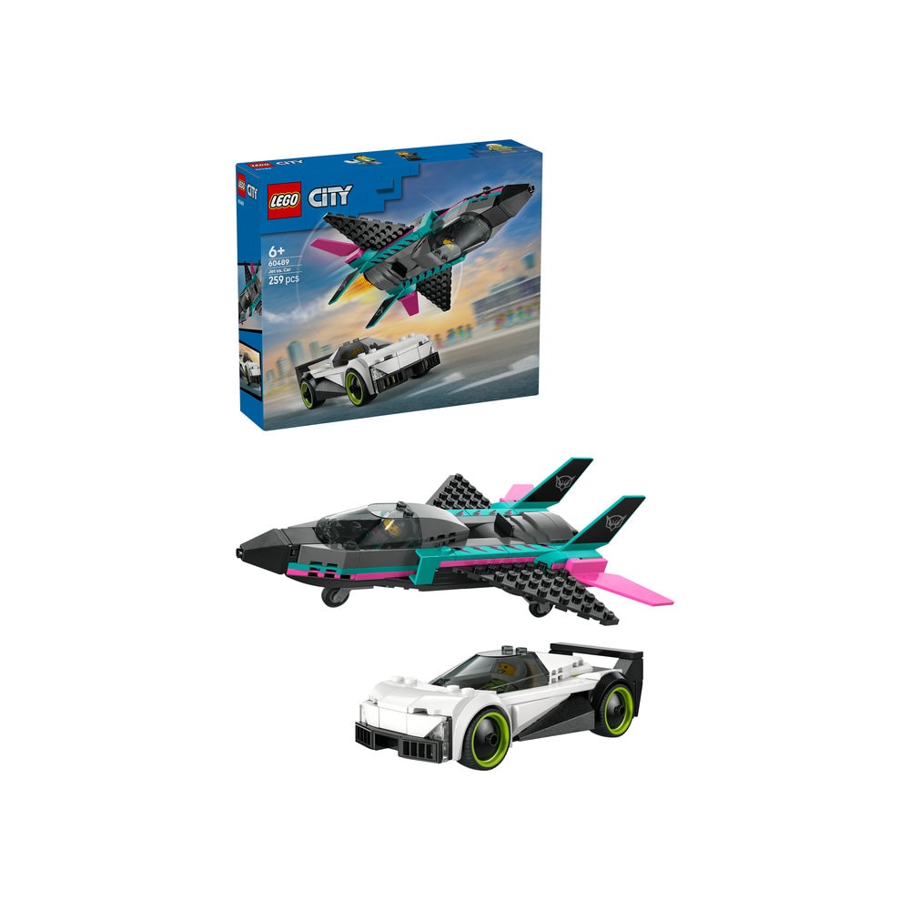 LEGO City: Avion cu reactie vs masina 60489, 6 ani+, 259 piese