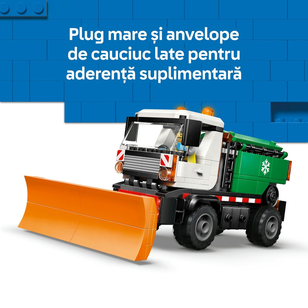 LEGO City: Vehicul cu plug de zapada 60490, 6 ani+, 263 piese