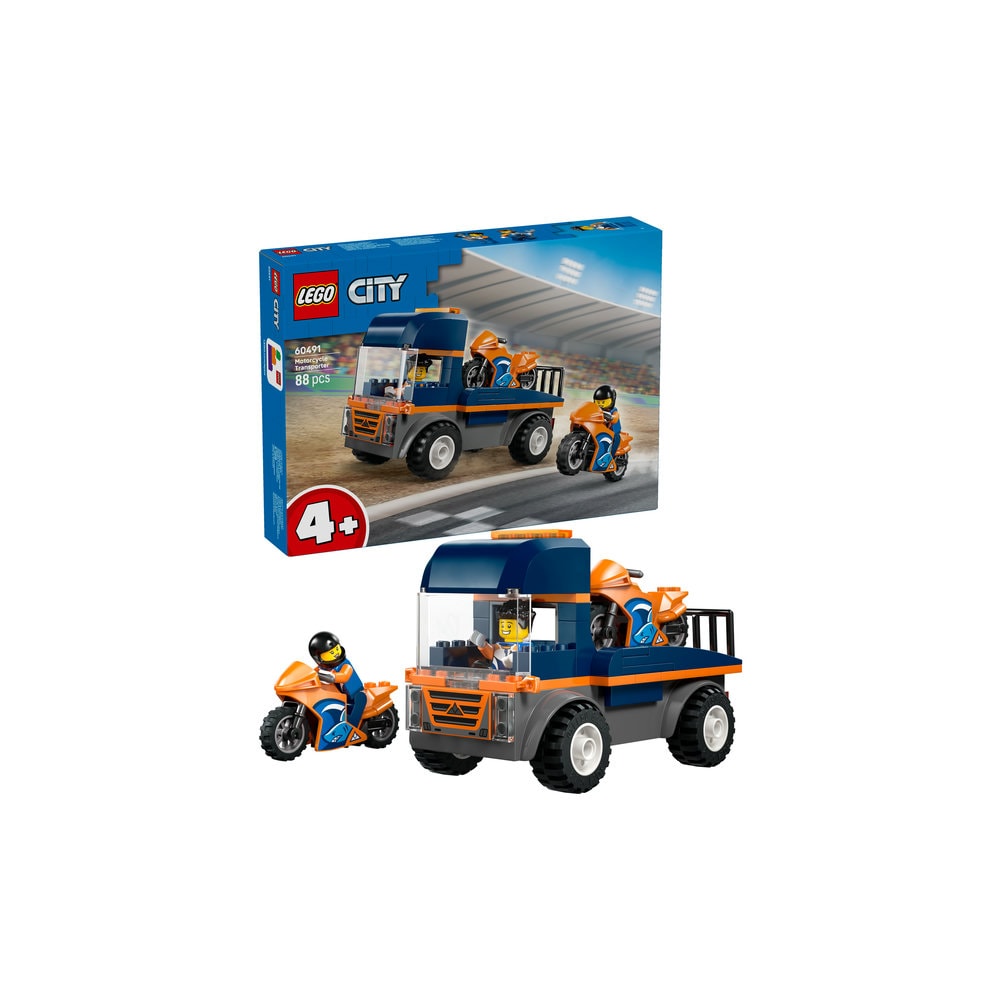 LEGO City: Transportor de motociclete 60491, 4 ani+, 88 piese