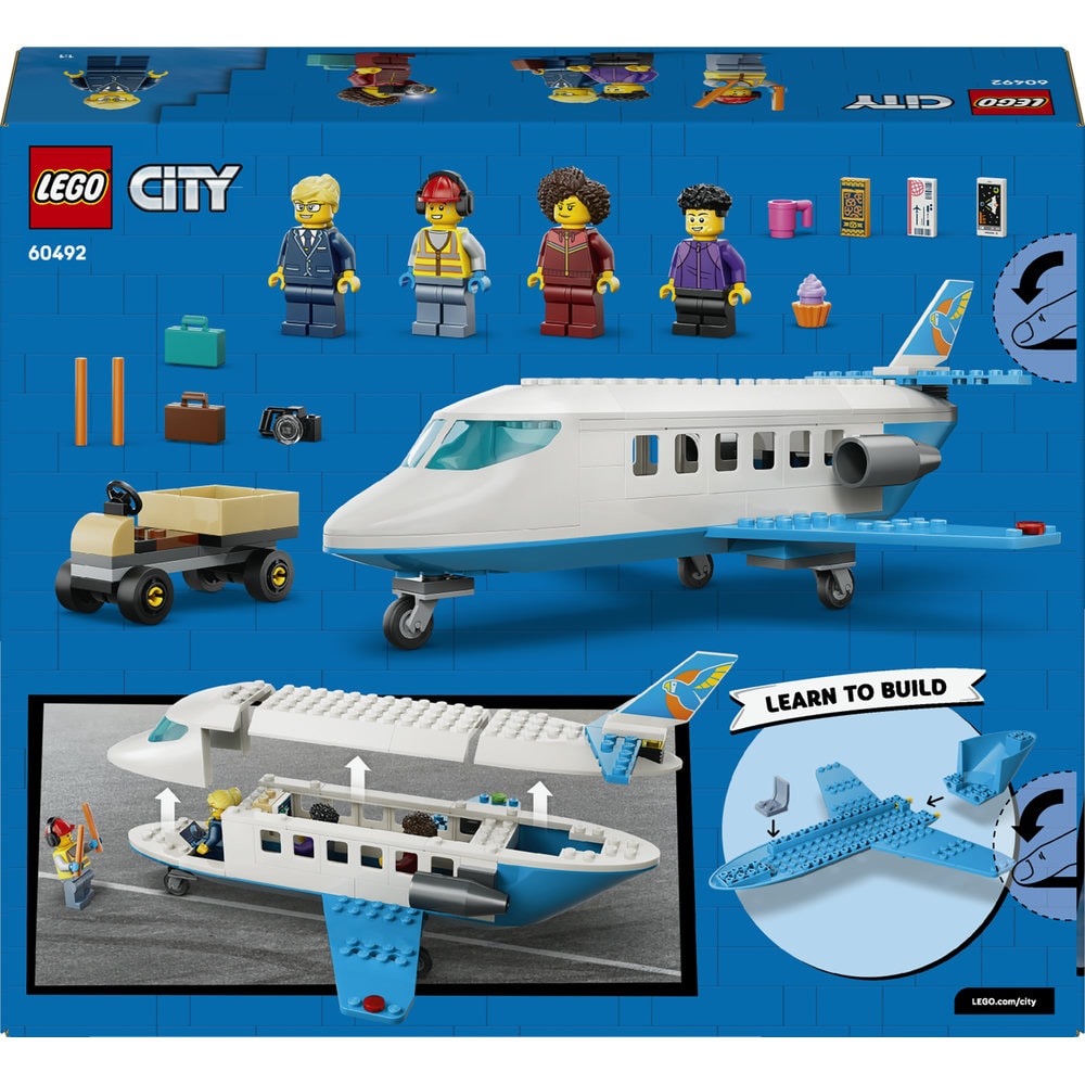 LEGO City: Avion cu reactie pentru pasageri 60492, 4 ani+, 118 piese
