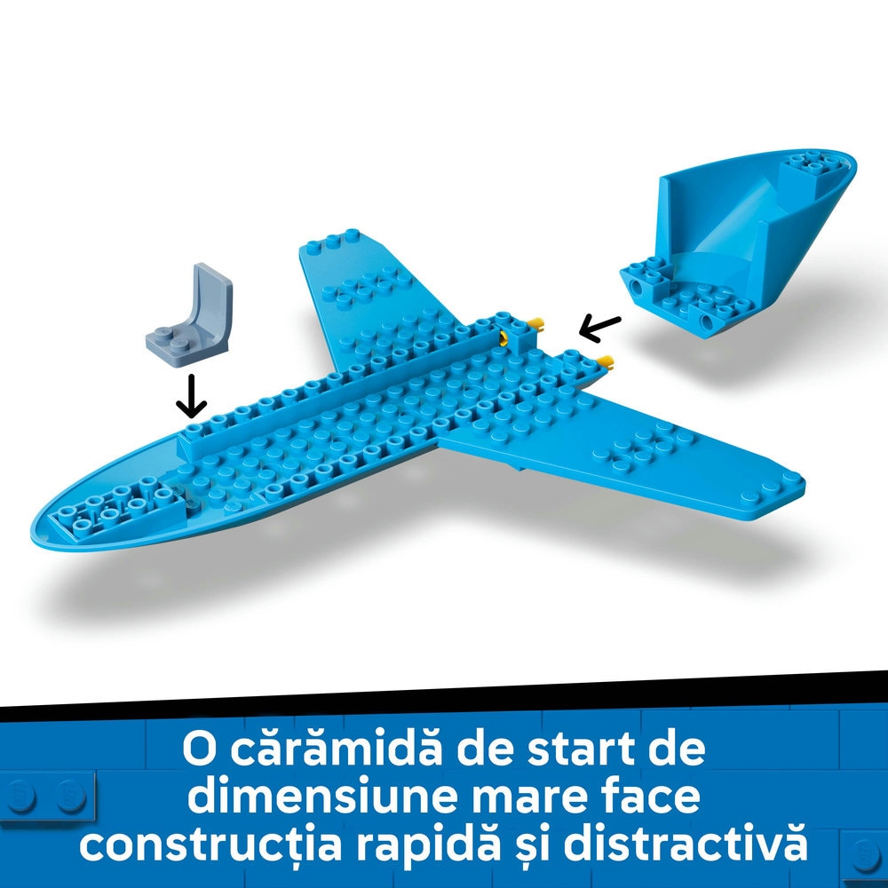 LEGO City: Avion cu reactie pentru pasageri 60492, 4 ani+, 118 piese