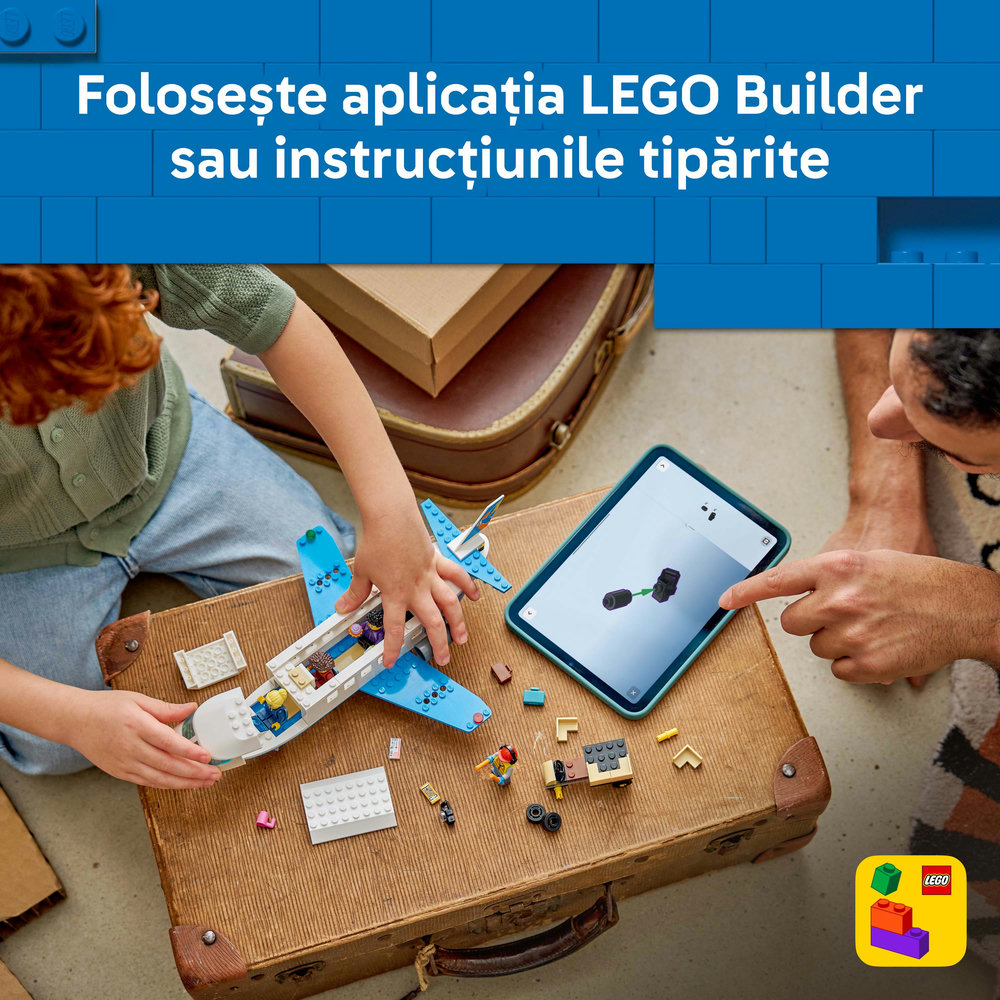 LEGO City: Avion cu reactie pentru pasageri 60492, 4 ani+, 118 piese