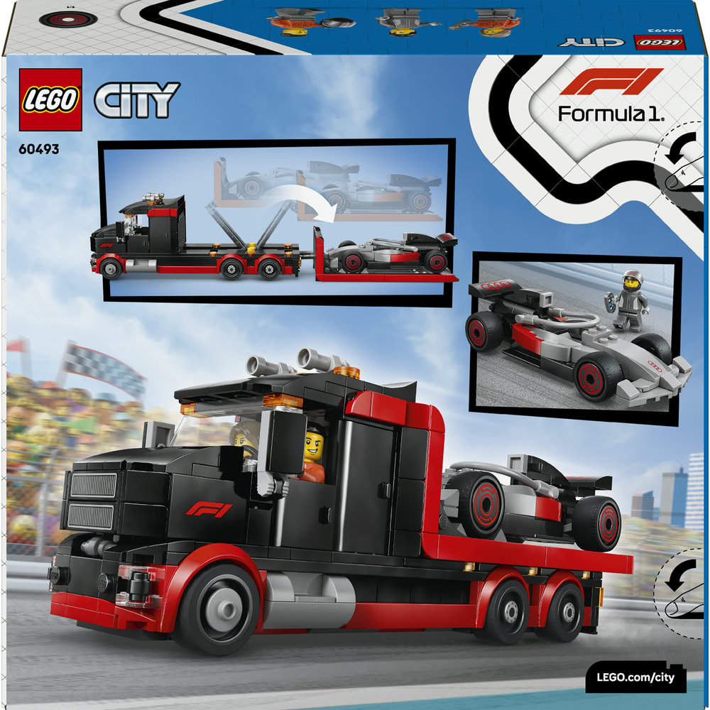 LEGO City: Camion de prezentare F1 cu masina de curse Audi F1 60493, 7 ani+, 508 piese