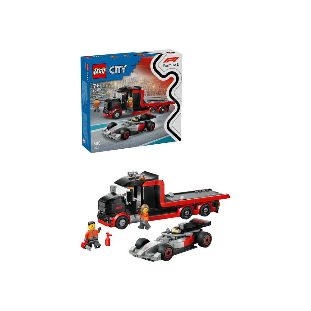 LEGO City: Camion de prezentare F1 cu masina de curse Audi F1 60493, 7 ani+, 508 piese