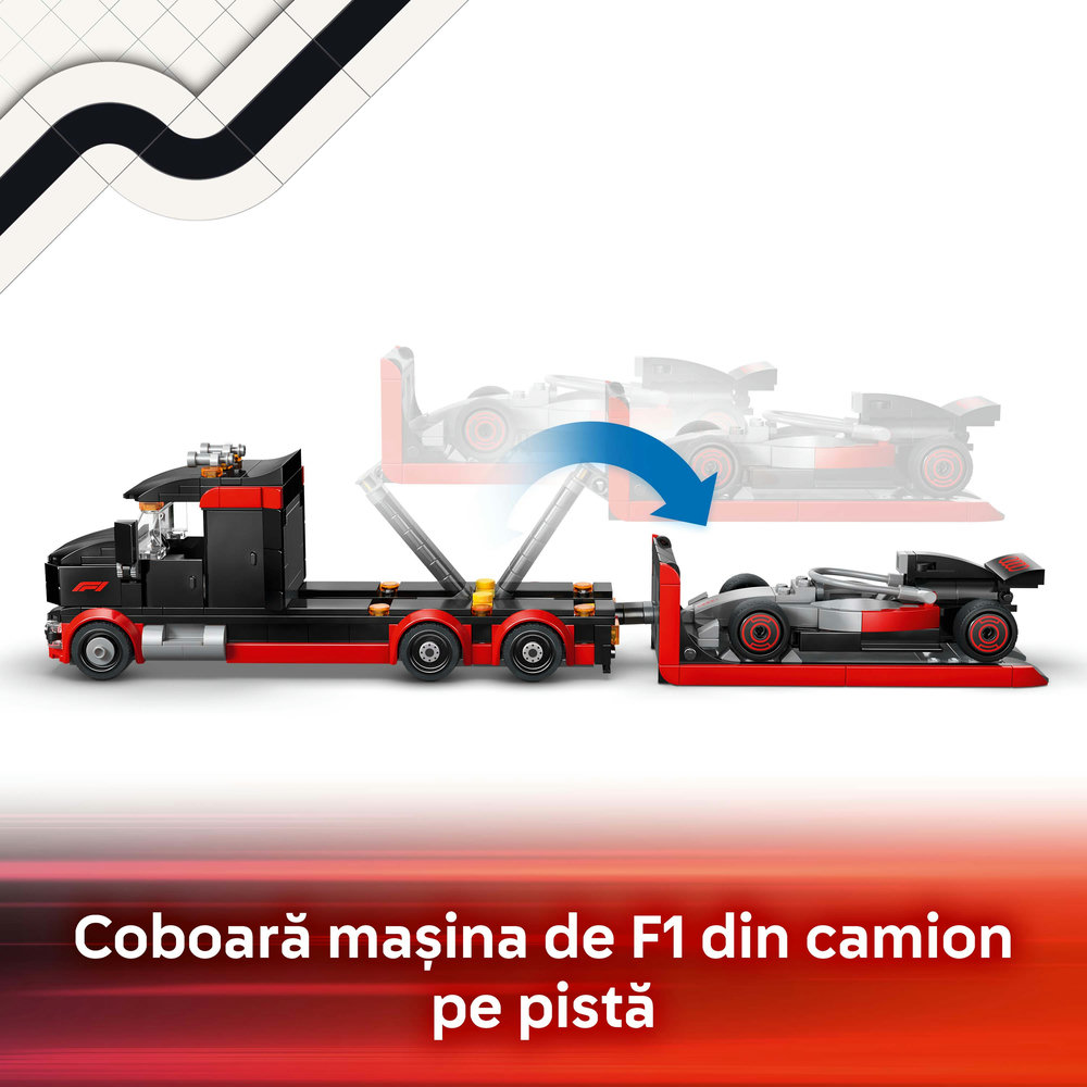 LEGO City: Camion de prezentare F1 cu masina de curse Audi F1 60493, 7 ani+, 508 piese