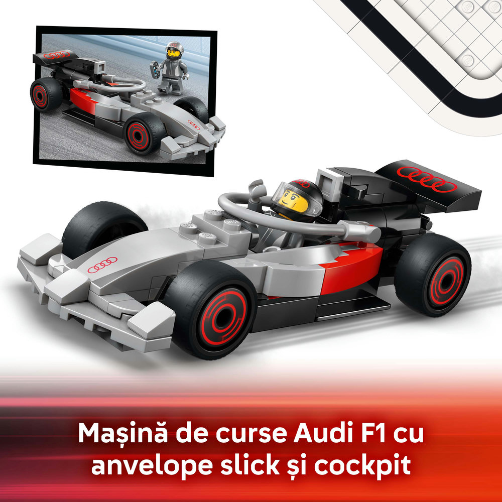 LEGO City: Camion de prezentare F1 cu masina de curse Audi F1 60493, 7 ani+, 508 piese