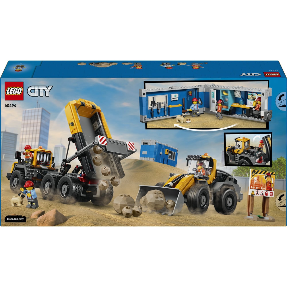 LEGO City:  Camion basculant si incarcator frontal 60494, 8 ani+, 1132 piese