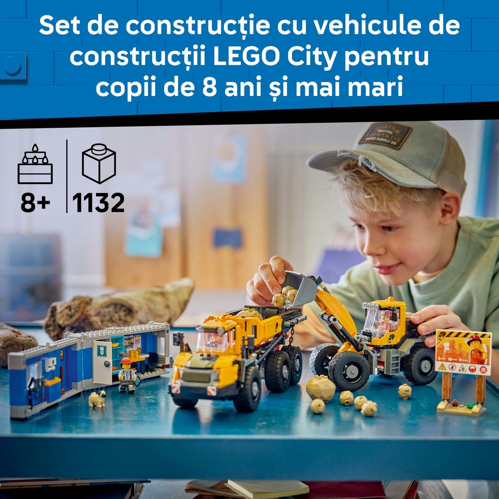 LEGO City:  Camion basculant si incarcator frontal 60494, 8 ani+, 1132 piese