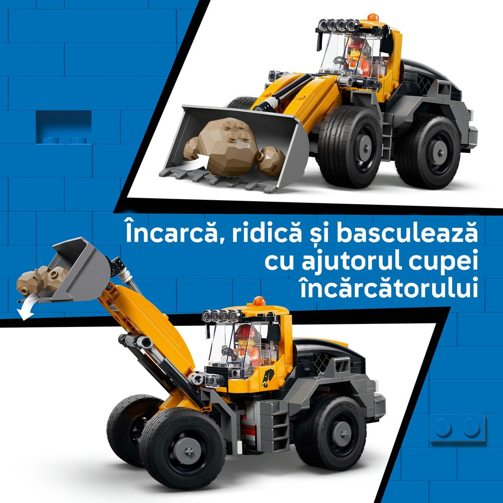 LEGO City:  Camion basculant si incarcator frontal 60494, 8 ani+, 1132 piese