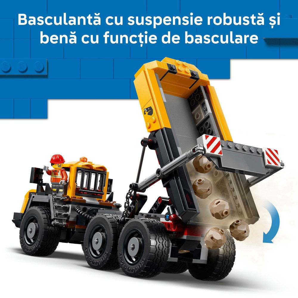 LEGO City:  Camion basculant si incarcator frontal 60494, 8 ani+, 1132 piese