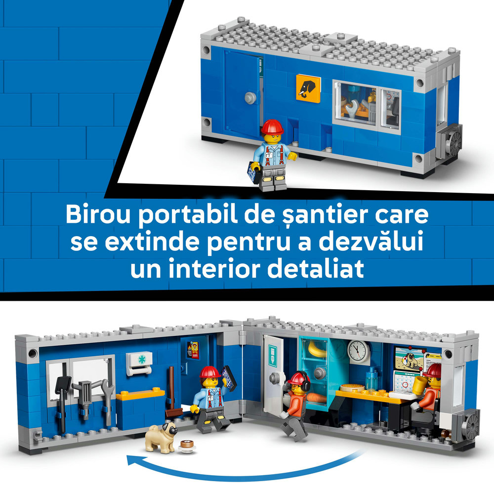 LEGO City:  Camion basculant si incarcator frontal 60494, 8 ani+, 1132 piese