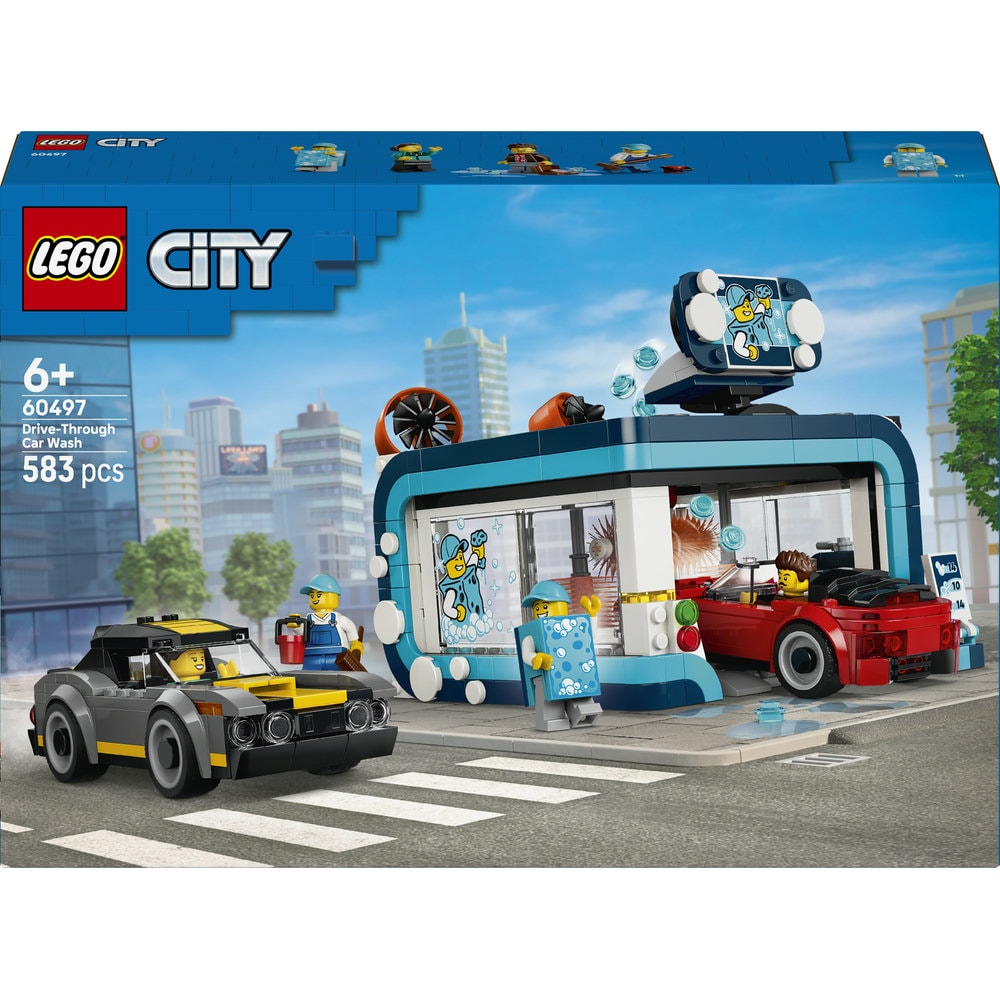 LEGO City: Spalatorie auto drive-thru 60497, 6 ani+, 583 piese