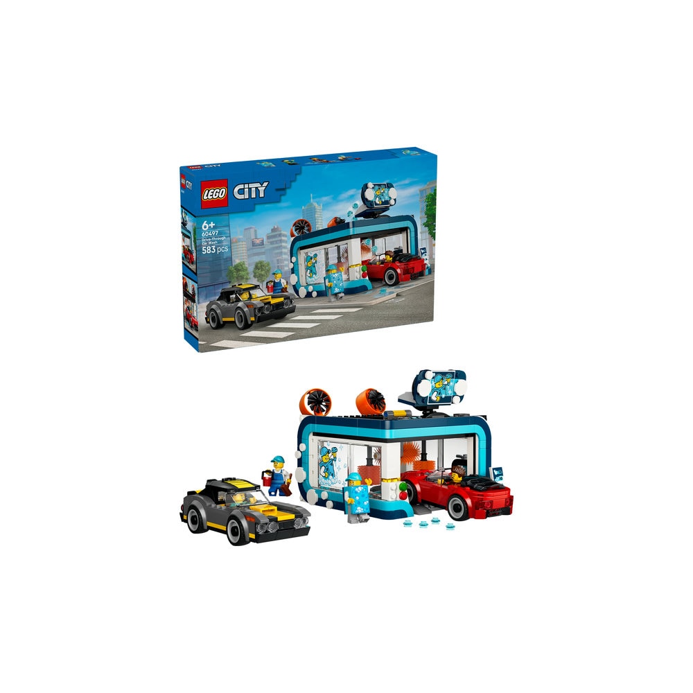 LEGO City: Spalatorie auto drive-thru 60497, 6 ani+, 583 piese