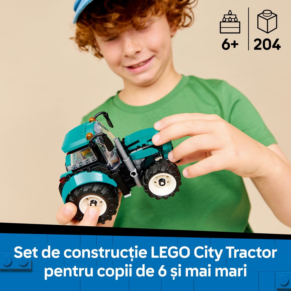LEGO City: Tractor 60498, 6 ani+, 204 piese