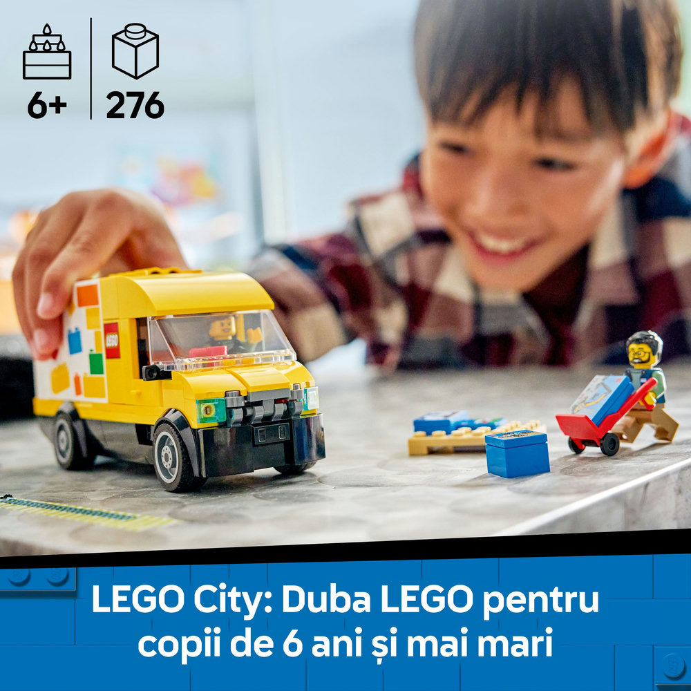 LEGO City: Furgoneta 60500, 6 ani+, 276 piese