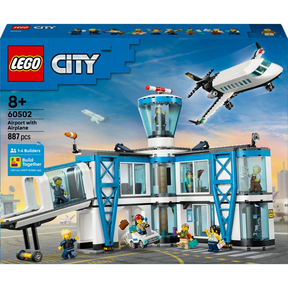 LEGO City: Aeroport cu avion 60502, 8 ani+, 887 piese