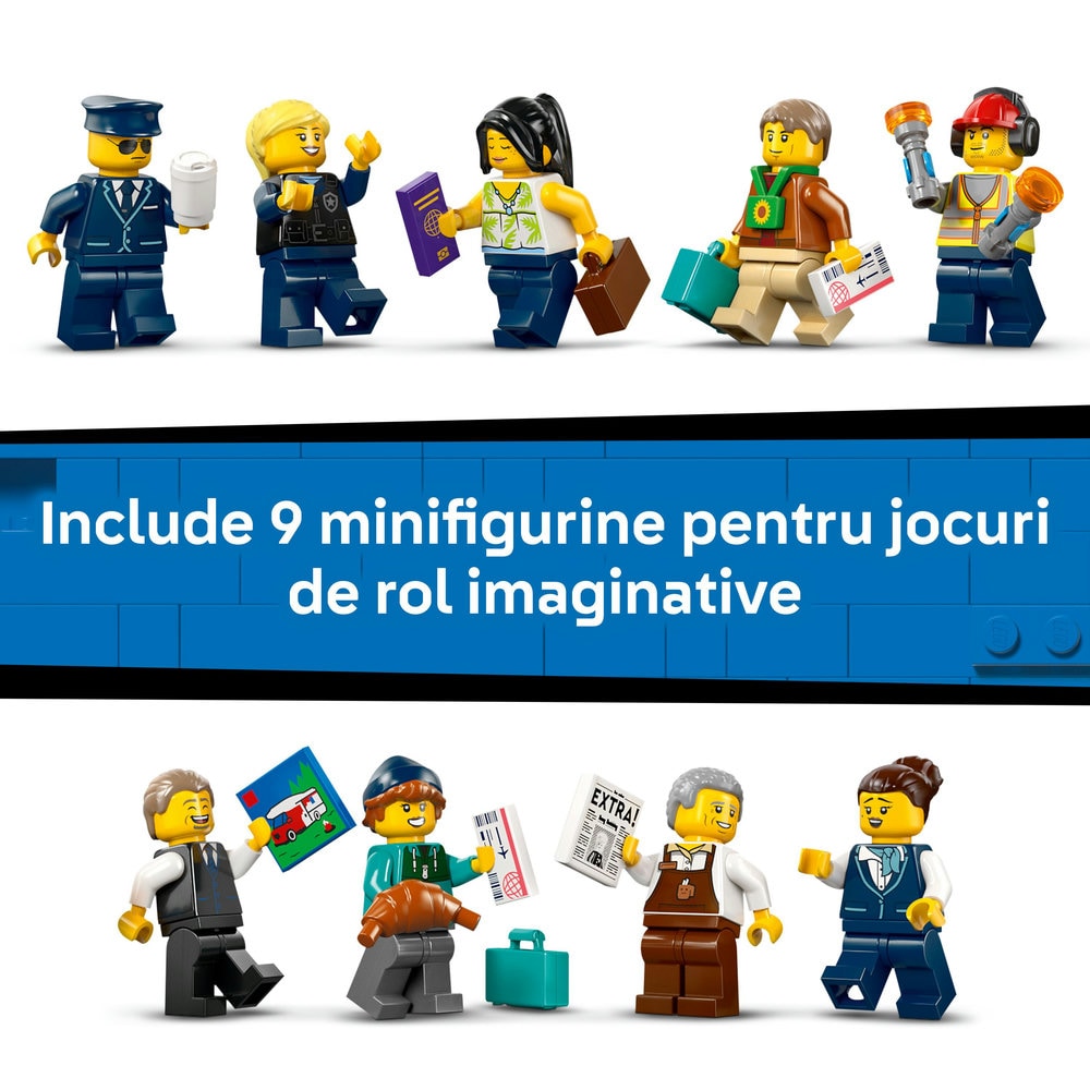 LEGO City: Aeroport cu avion 60502, 8 ani+, 887 piese