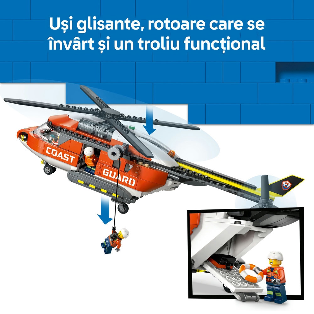 LEGO City: Elicopter al Pazei de Coasta 60503, 7 ani+, 551 piese