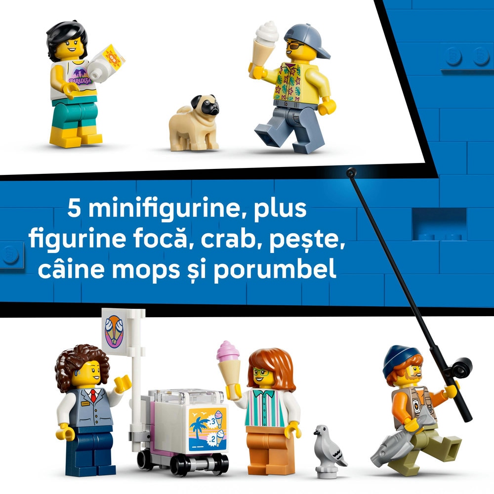 LEGO City: Tramvai de plaja clasic 60506, 7 ani+, 693 piese