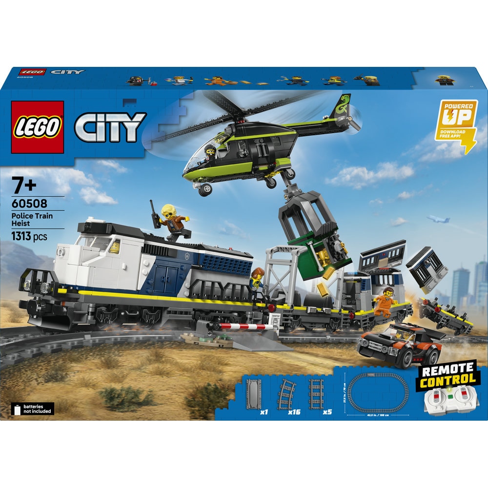 LEGO City: Jaf in trenul politiei 60508, 7 ani+, 1313 piese