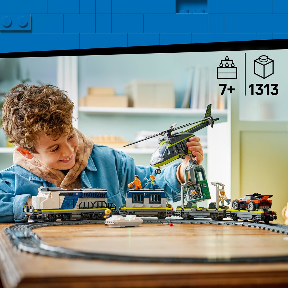 LEGO City: Jaf in trenul politiei 60508, 7 ani+, 1313 piese