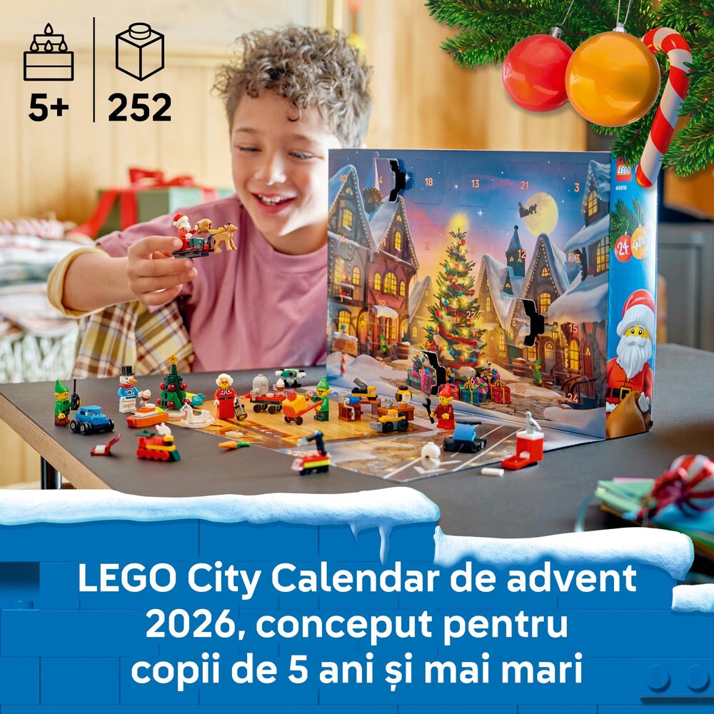 LEGO City: Calendar de advent 2026 60510, 5 ani+, 252 piese