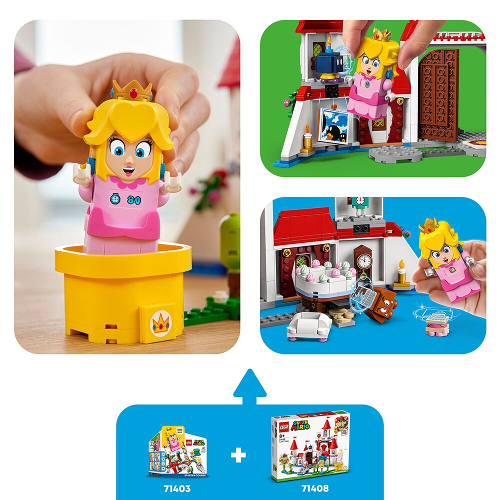 LEGO Super Mario: Set de extindere Castelul lui Peach 71408, 8 ani+, 1216 piese