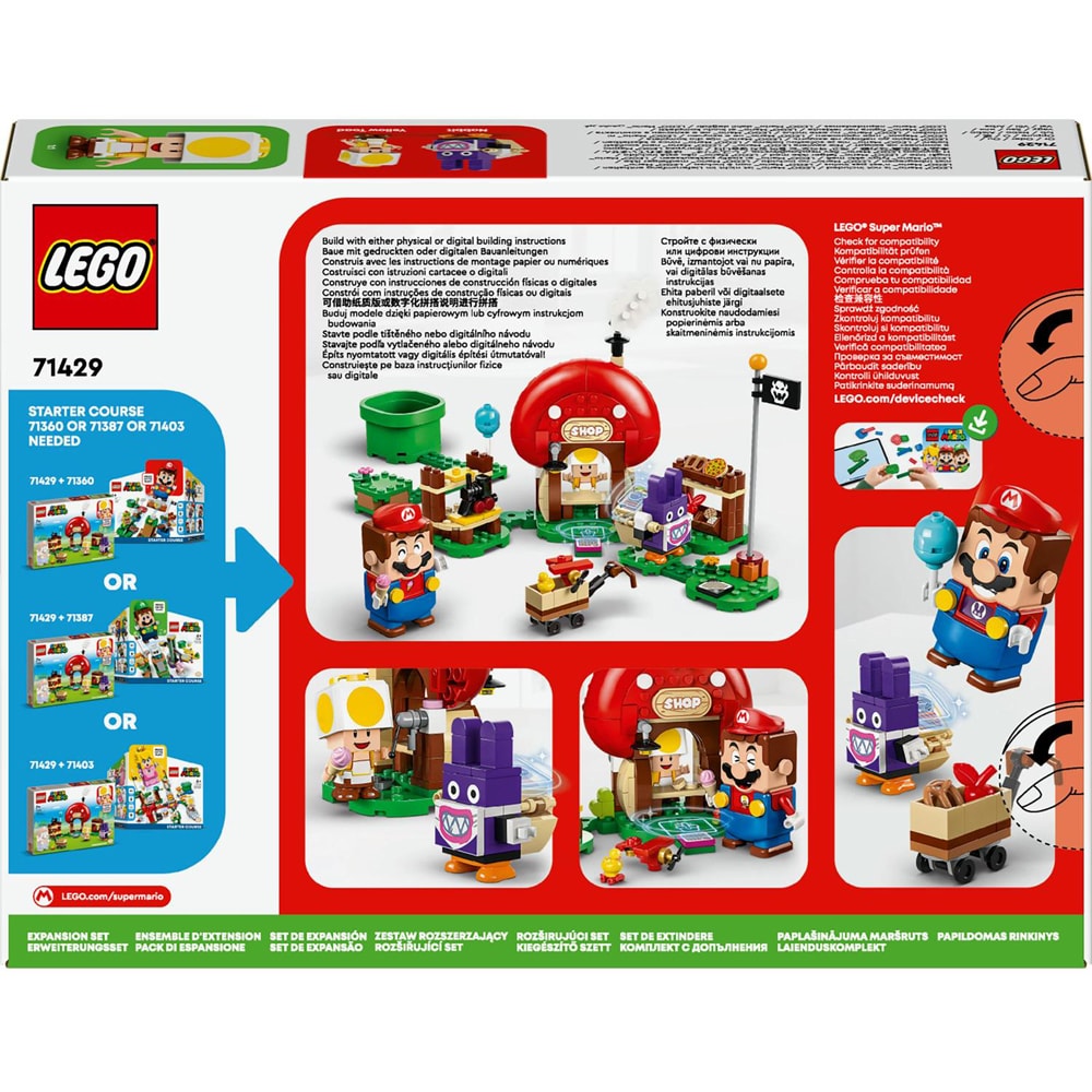 LEGO Super Mario: Set de extindere Nabbit la magazinul lui Toad 71429, 7 ani+, 230 piese
